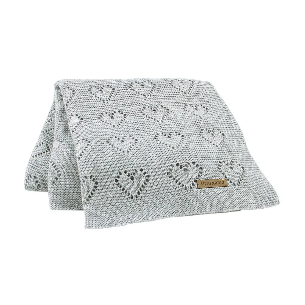 Baby Blankets Knitted Newborn Bebes Stroller Bedding Quilts Cotton Toddler Kids Swaddling Wrap Infantil Unisex Blankets 100*80cm