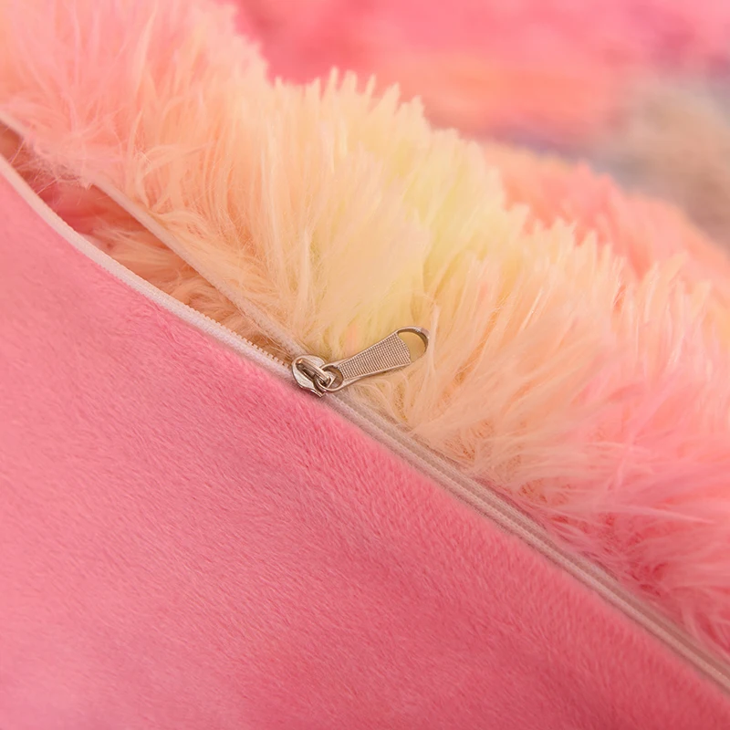 3Pcs Super Shaggy Coral Fleece Warm Cozy Princess Bedding Set Mink Velvet Duvet Cover Set Bed Comforter Cover Blanket Pillowcase