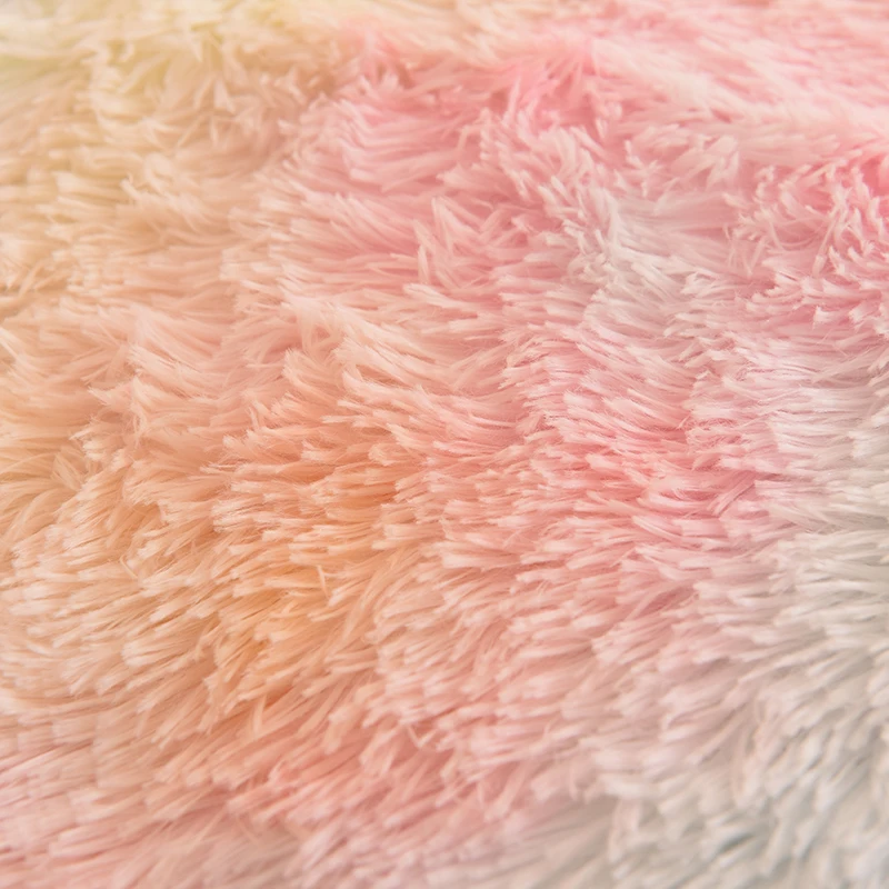 3Pcs Super Shaggy Coral Fleece Warm Cozy Princess Bedding Set Mink Velvet Duvet Cover Set Bed Comforter Cover Blanket Pillowcase