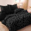 3pcs Dark Leopard Print Fashion Duvet Cover Set（1Duvet Cover + 2 Pillowwases） High-Definition Printed LuxuryBedding Set