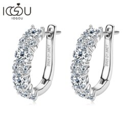 Moissanite Diamond Hoop Earrings