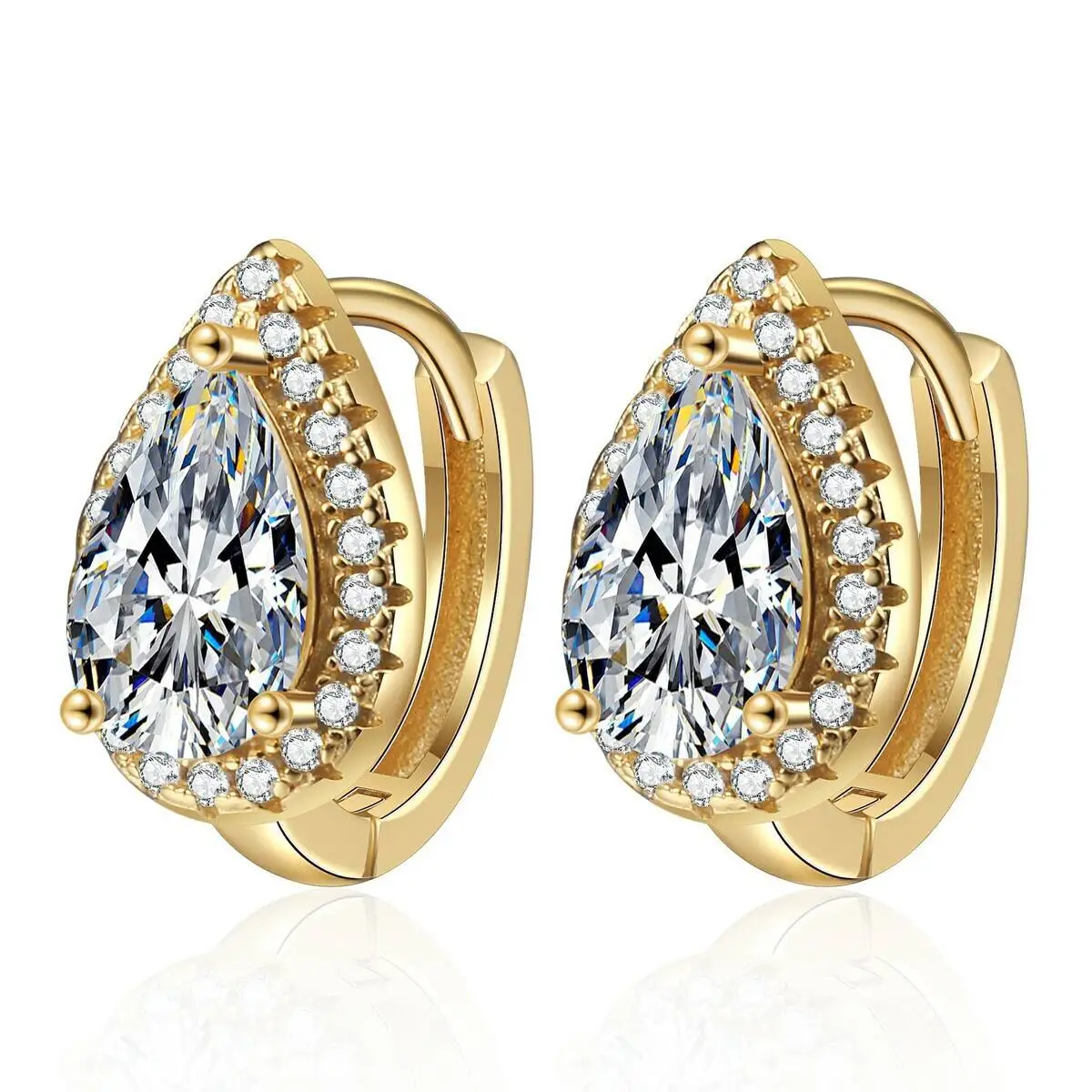 SG 1CT Moissanite 925 Sterling Silver Hoop Earrings For Women Full Diamond Moissanite Earring Fine Jewelry Christmas Gift D VVS1