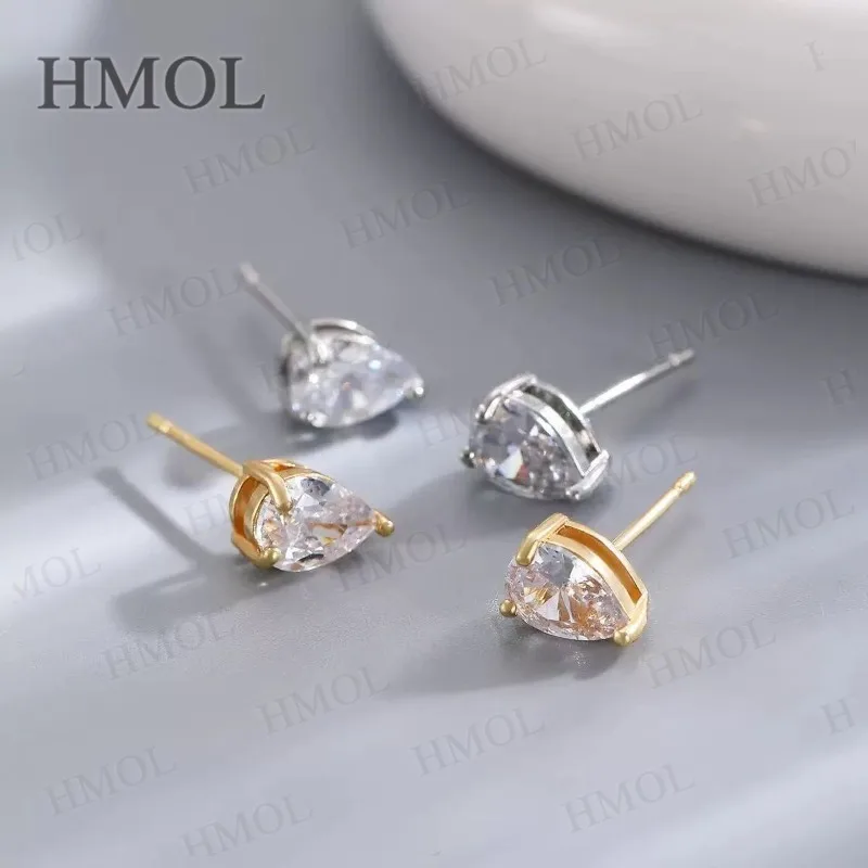 Pear Cut Lab Beads Stud Earring Moissanite 925 Silver Earrings 0.5/1/2/3Carat Water Drop Shape GRA Certificates For Women Party