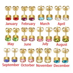 Rhinestone Stud Earrings Set (12 Pairs)