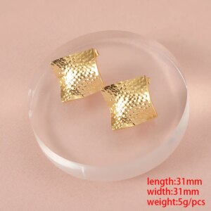 Fnixtar 5 Pairs Stainless Steel Punk Trendy Women Earring Big Clip 20-30mm Flower Heart Stud Jewelry Gift 8 45036 5sx1mz