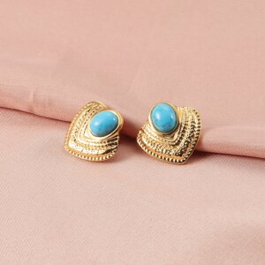 Fnixtar 5 Pairs Stainless Steel Punk Trendy Women Earring Big Clip 20-30mm Flower Heart Stud Jewelry Gift 11 45036 qeoqh2