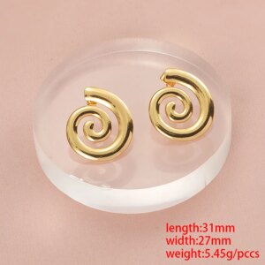 Fnixtar 5 Pairs Stainless Steel Punk Trendy Women Earring Big Clip 20-30mm Flower Heart Stud Jewelry Gift 10 45036 zs9ab2