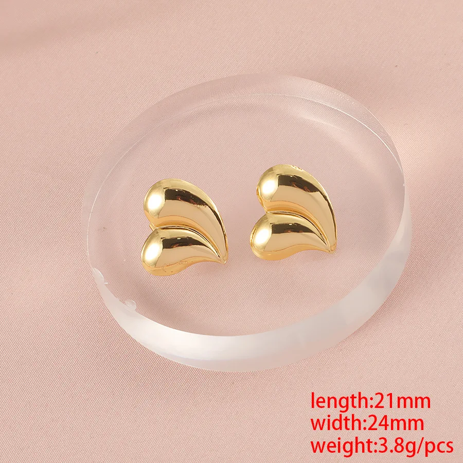 Fnixtar 5 Pairs Stainless Steel Punk Trendy Women Earring Big Clip 20-30mm Flower Heart Stud Jewelry Gift Fnixtar 5 Pairs Stainless Steel Punk Trendy Women Earring Big Clip 20-30mm Flower Heart Stud Jewelry Gift