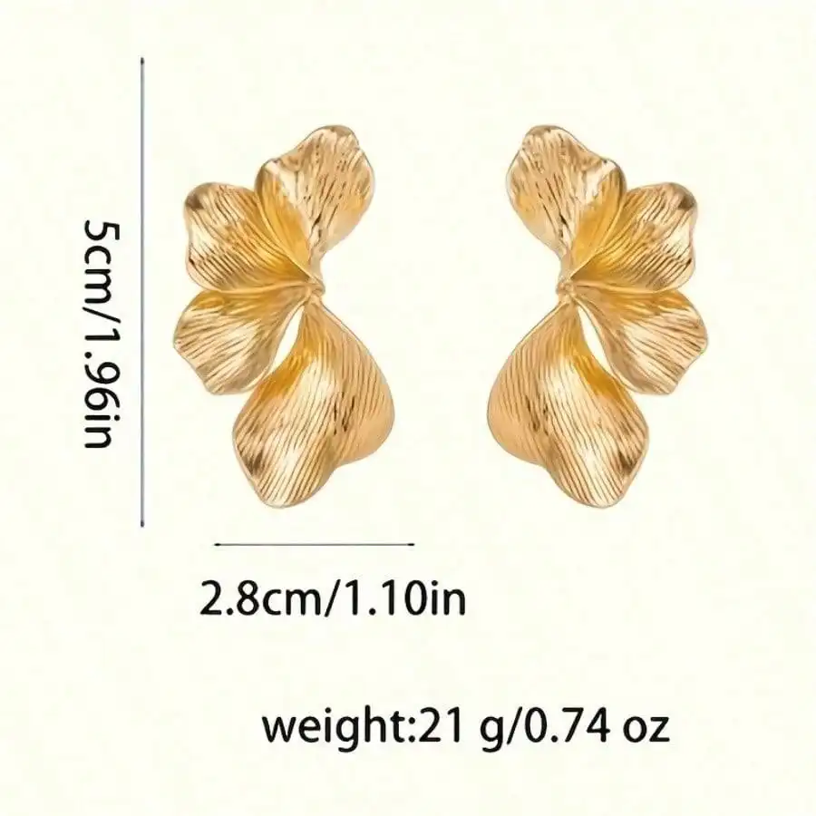 Vintage Bohemian-style petal earrings, suitable for everyday wear, a perfect Valentine's Day gift for all seasons