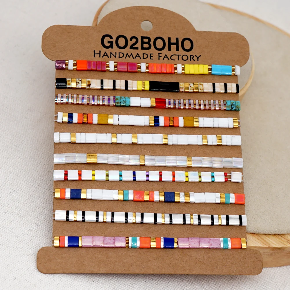 Go2boho Miyuki Bracelet Femme Real Tila Bracelets For Women Jewelry Gift Bohemian Armband Glass Bead Jewellery Wholesale