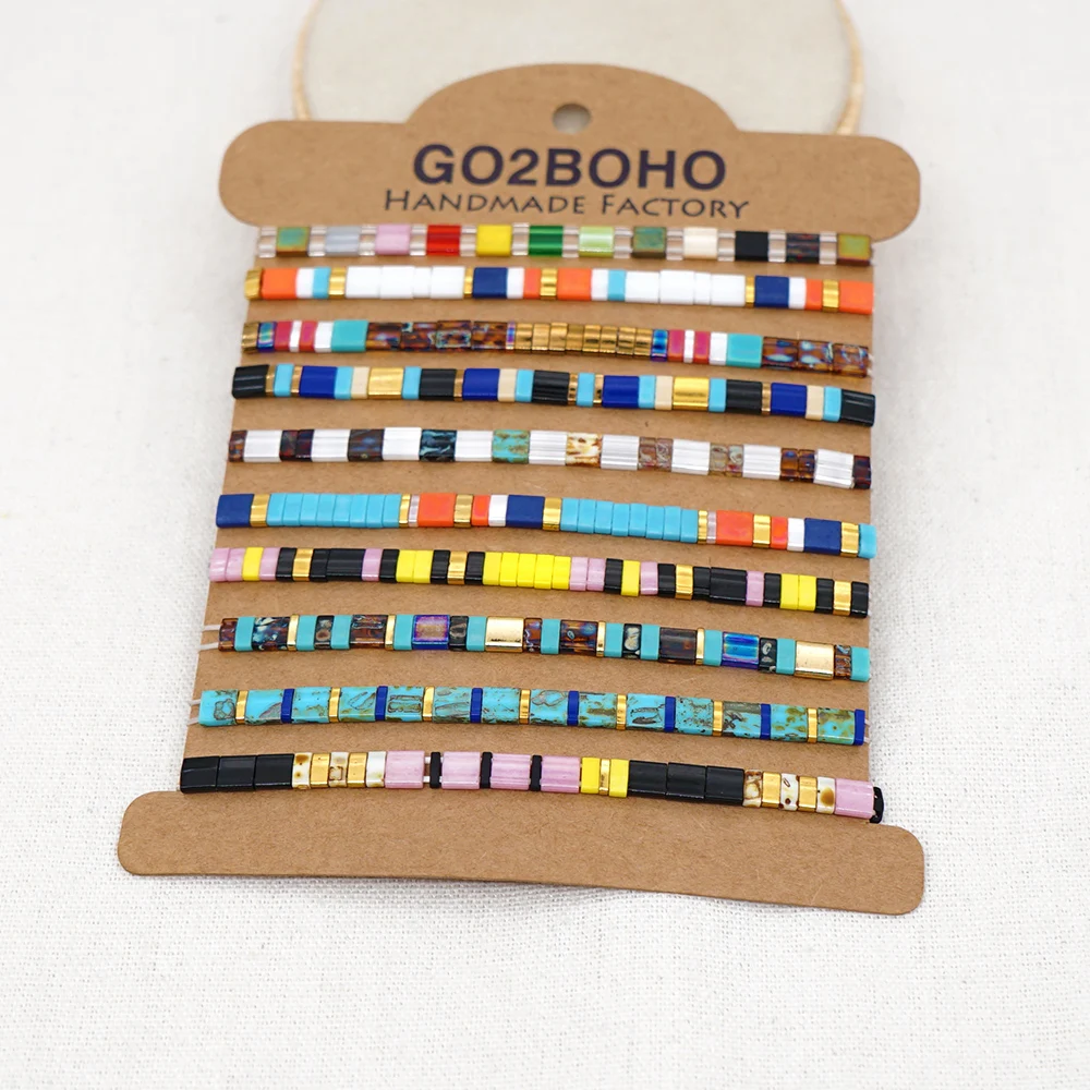 Go2boho Miyuki Bracelet Femme Real Tila Bracelets For Women Jewelry Gift Bohemian Armband Glass Bead Jewellery Wholesale