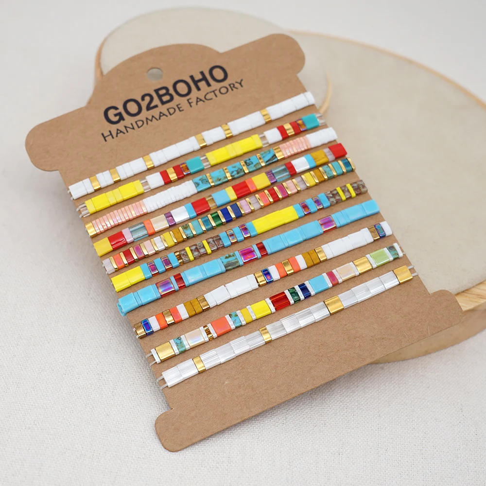 Go2boho Miyuki Bracelet Femme Real Tila Bracelets For Women Jewelry Gift Bohemian Armband Glass Bead Jewellery Wholesale