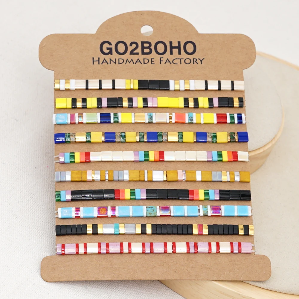 Go2boho Miyuki Bracelet Femme Real Tila Bracelets For Women Jewelry Gift Bohemian Armband Glass Bead Jewellery Wholesale