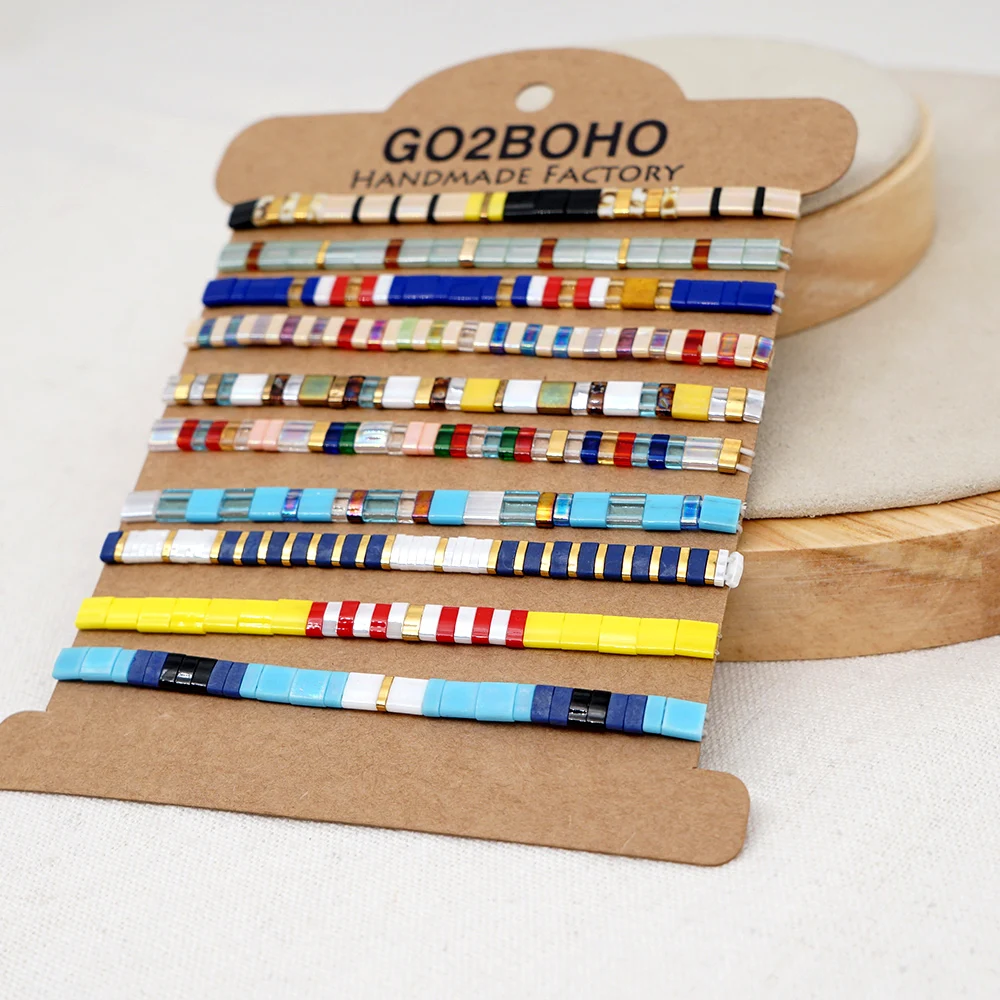 Go2boho Miyuki Bracelet Femme Real Tila Bracelets For Women Jewelry Gift Bohemian Armband Glass Bead Jewellery Wholesale