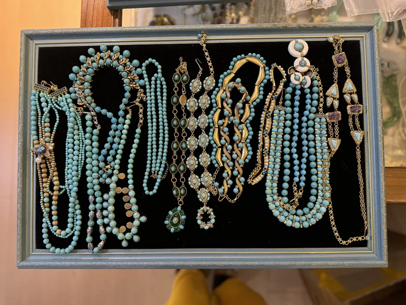 Bohemia Blue Natural Stone Water Drop Beads Chain Choker Necklace Vintage Jewelry for Woman Retro New in Boho Luxury Accessories