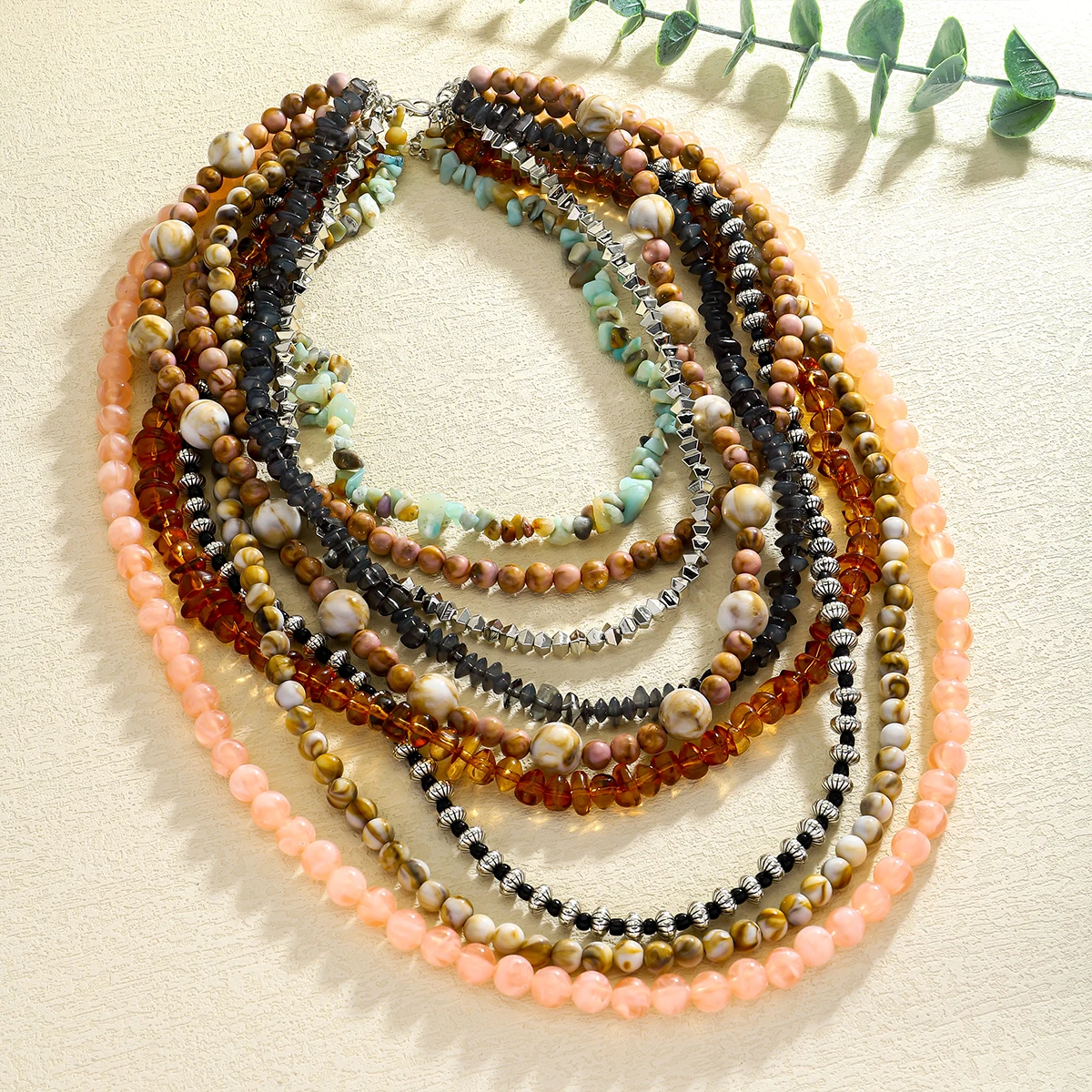 Dvacaman 2025 ZAA Vintage Multi-layer Handmade Bead Necklace for Women Bohemia Multicolor Resin Beaded Necklace Ethnic Jewelry Dvacaman 2025 ZAA Vintage Multi-layer Handmade Bead Necklace for Women Bohemia Multicolor Resin Beaded Necklace Ethnic Jewelry