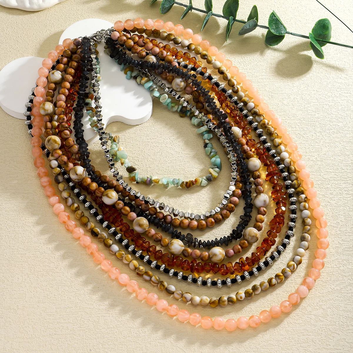Dvacaman 2025 ZAA Vintage Multi-layer Handmade Bead Necklace for Women Bohemia Multicolor Resin Beaded Necklace Ethnic Jewelry Dvacaman 2025 ZAA Vintage Multi-layer Handmade Bead Necklace for Women Bohemia Multicolor Resin Beaded Necklace Ethnic Jewelry