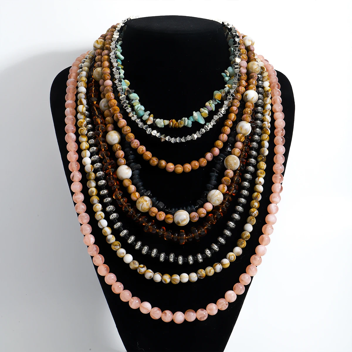 Dvacaman 2025 ZAA Vintage Multi-layer Handmade Bead Necklace for Women Bohemia Multicolor Resin Beaded Necklace Ethnic Jewelry Dvacaman 2025 ZAA Vintage Multi-layer Handmade Bead Necklace for Women Bohemia Multicolor Resin Beaded Necklace Ethnic Jewelry