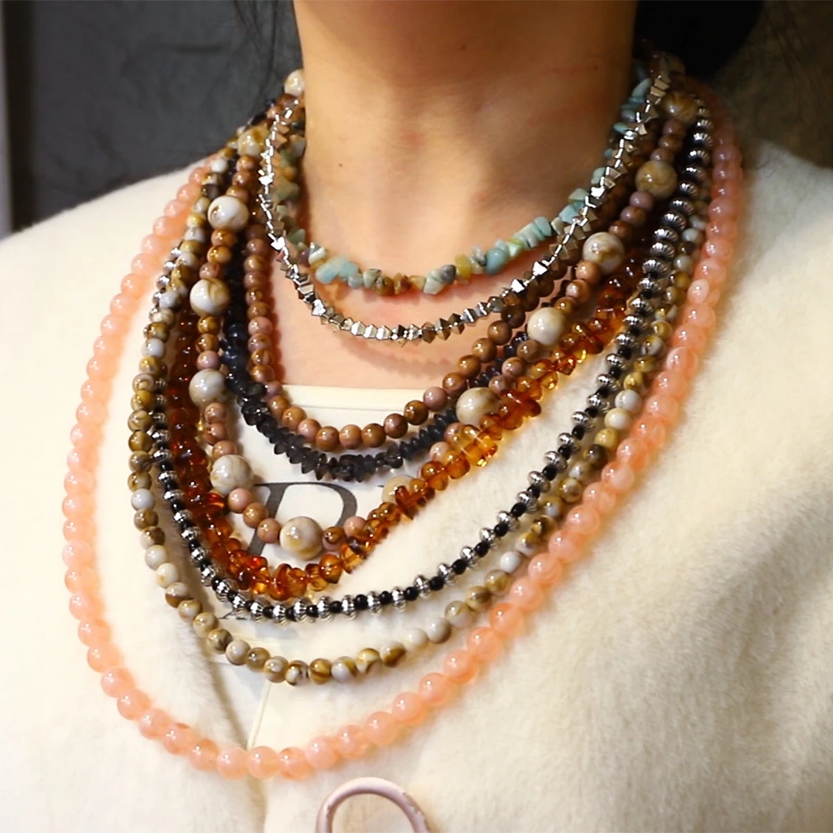 Dvacaman 2025 ZAA Vintage Multi-layer Handmade Bead Necklace for Women Bohemia Multicolor Resin Beaded Necklace Ethnic Jewelry Dvacaman 2025 ZAA Vintage Multi-layer Handmade Bead Necklace for Women Bohemia Multicolor Resin Beaded Necklace Ethnic Jewelry