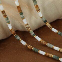 Multicolor Crystal Beaded Boho Choker