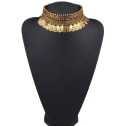 Vintage Boho Coin Tassel Necklace