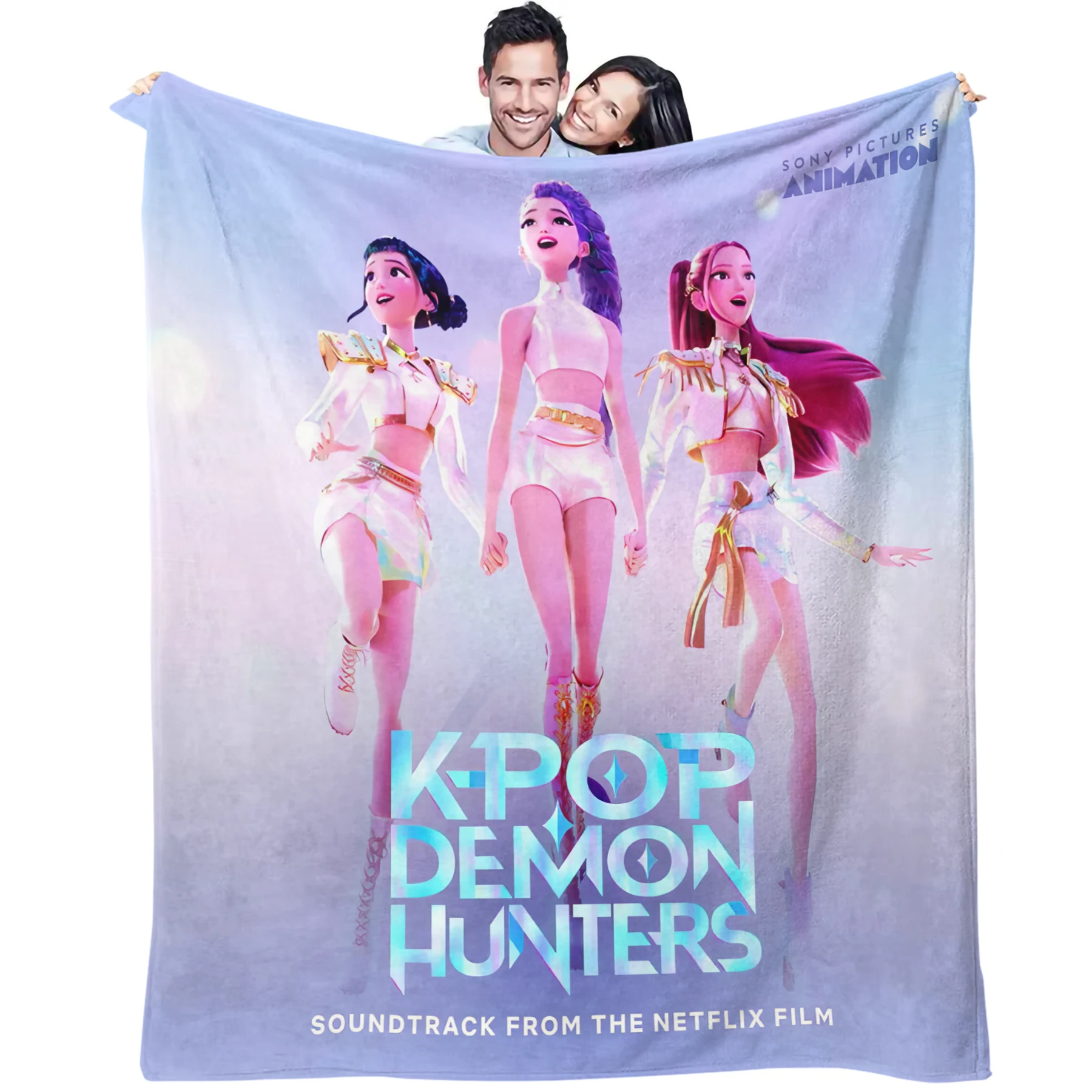 K-Pop Demon Hunters Blanket Hot Anime Flannel Blanket Fan Gift Suitable for Home Leisure Camping Travel Multifunctional Blanket