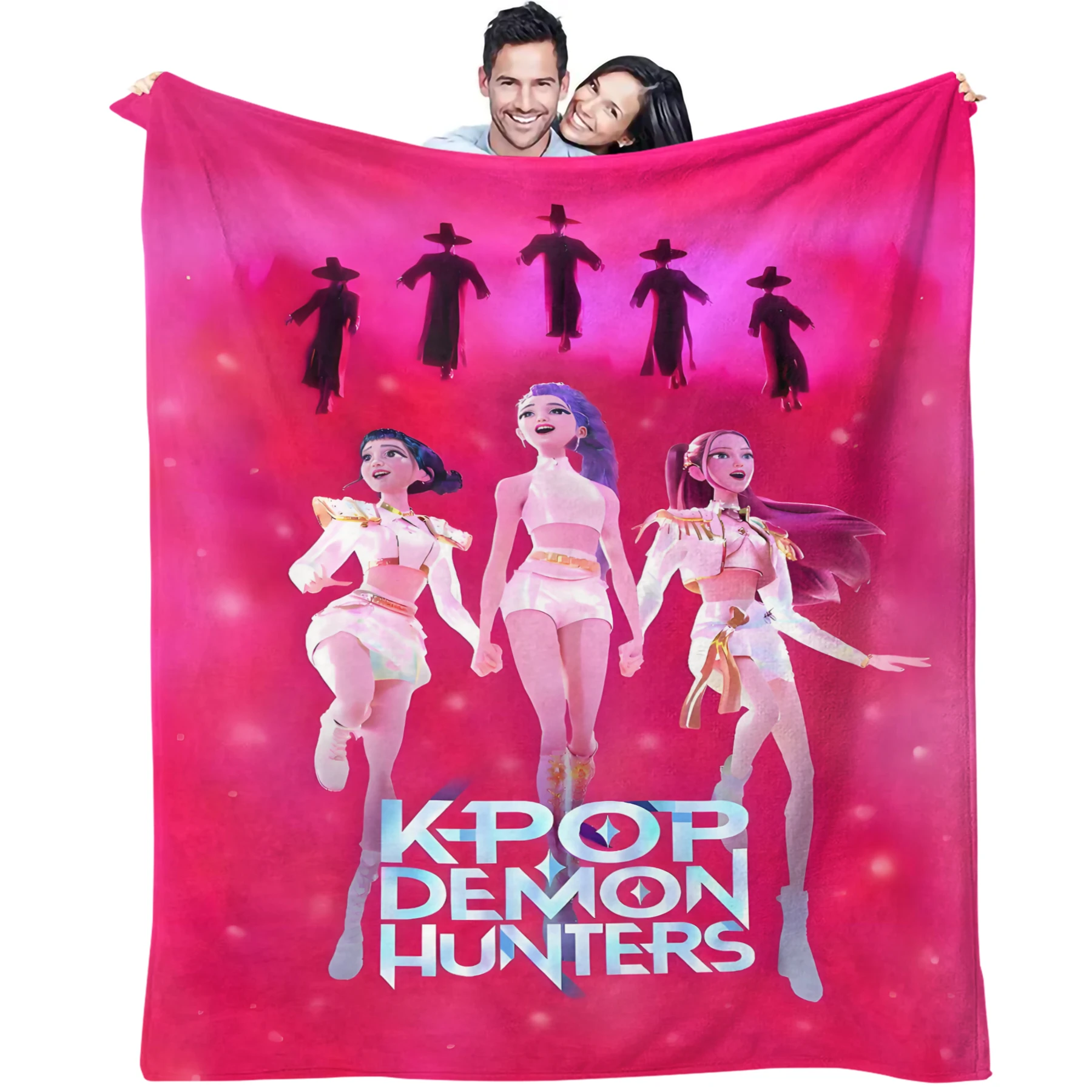 K-Pop Demon Hunters Blanket Hot Anime Flannel Blanket Fan Gift Suitable for Home Leisure Camping Travel Multifunctional Blanket