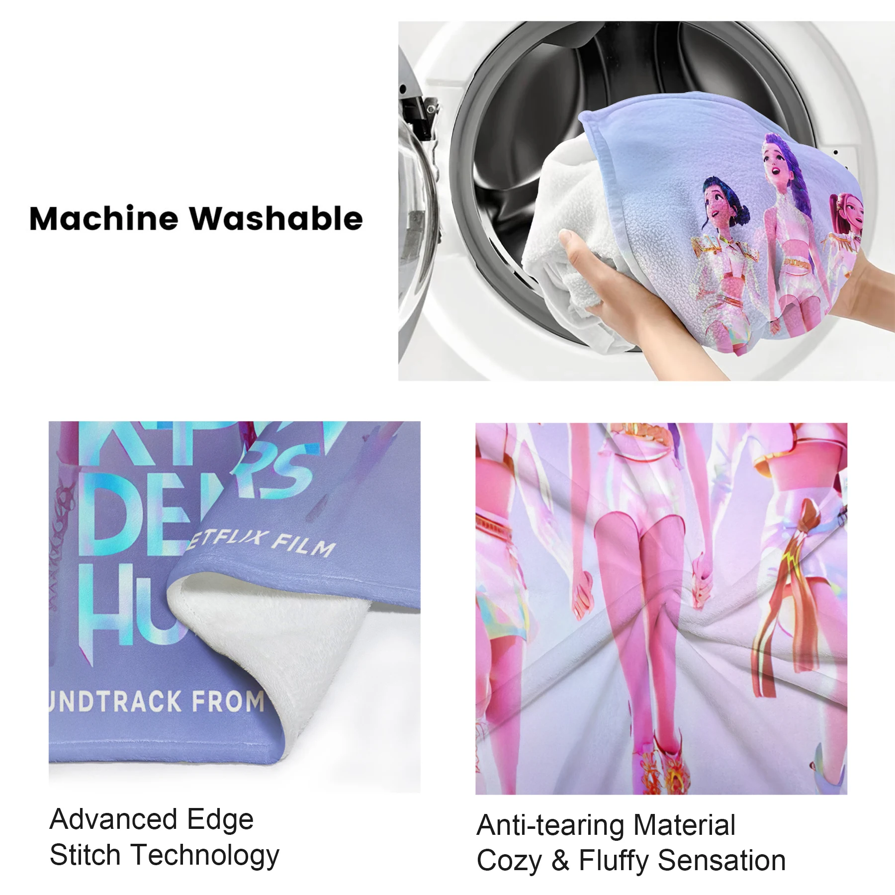 K-Pop Demon Hunters Blanket Hot Anime Flannel Blanket Fan Gift Suitable for Home Leisure Camping Travel Multifunctional Blanket