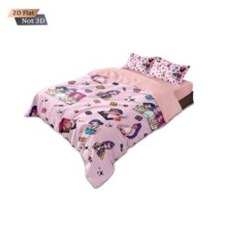 3pc K-Pop Demon Hunters Anime Bedding Set – Coreless Duvet Cover, Soft & Machine Washable