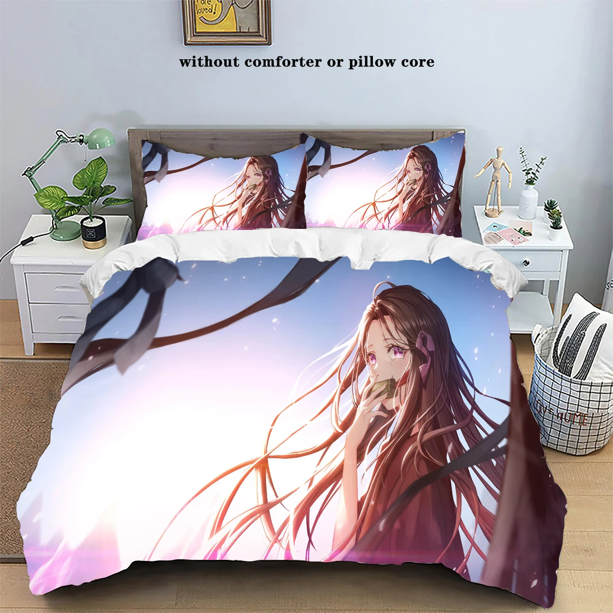 Kamado Nezuko Demon Slayer Bedding Set Duvet Cover Set Bedspread Pillowcase King Queen Full Single Size Bed Linen Kids Teen Gift Kamado Nezuko Demon Slayer Bedding Set Duvet Cover Set Bedspread Pillowcase King Queen Full Single Size Bed Linen Kids Teen Gift