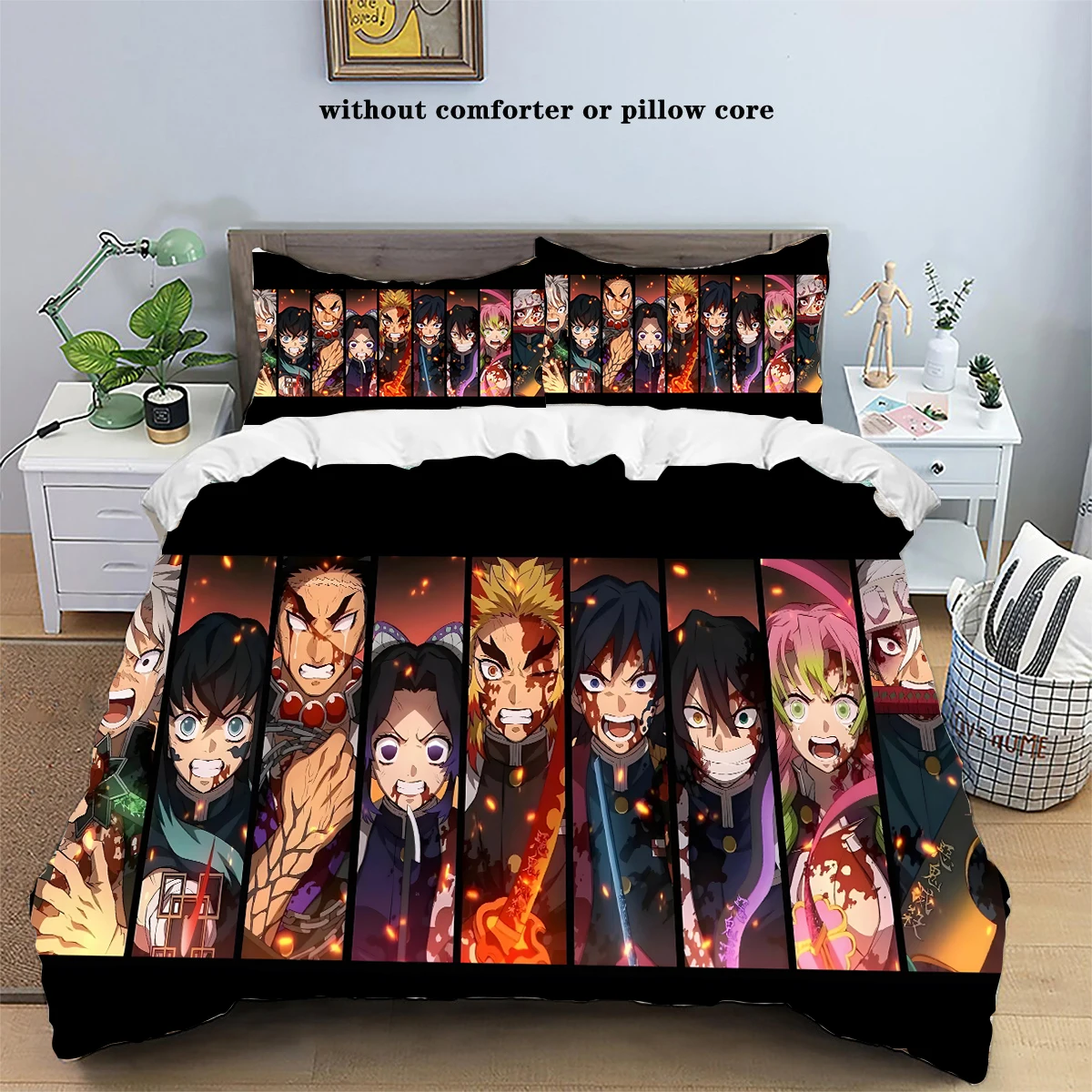 Kamado Nezuko Demon Slayer Bedding Set Duvet Cover Set Bedspread Pillowcase King Queen Full Single Size Bed Linen Kids Teen Gift Kamado Nezuko Demon Slayer Bedding Set Duvet Cover Set Bedspread Pillowcase King Queen Full Single Size Bed Linen Kids Teen Gift