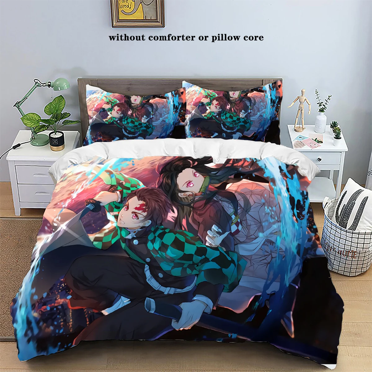 Kamado Nezuko Demon Slayer Bedding Set Duvet Cover Set Bedspread Pillowcase King Queen Full Single Size Bed Linen Kids Teen Gift Kamado Nezuko Demon Slayer Bedding Set Duvet Cover Set Bedspread Pillowcase King Queen Full Single Size Bed Linen Kids Teen Gift
