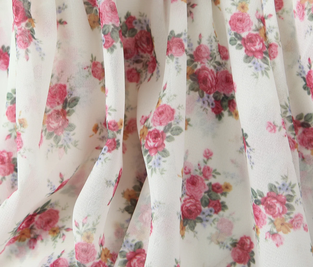 2025 Women White Pink Flower Print Puff Long Sleeve Dress Open Buttons Wood ears Ruffles Hem Mini Shirt Dresses Holiday Robe