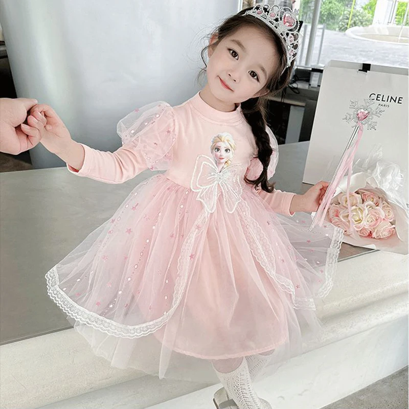 Spring Autumn Frozen Dress Children's Party Dresses Birthday Dress For Girls Kids' Dresses Vestido Princesa Niña Para Cumpleaños