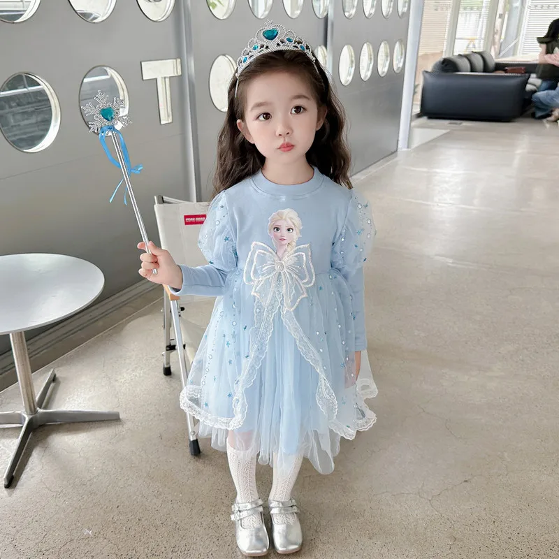 Spring Autumn Frozen Dress Children's Party Dresses Birthday Dress For Girls Kids' Dresses Vestido Princesa Niña Para Cumpleaños