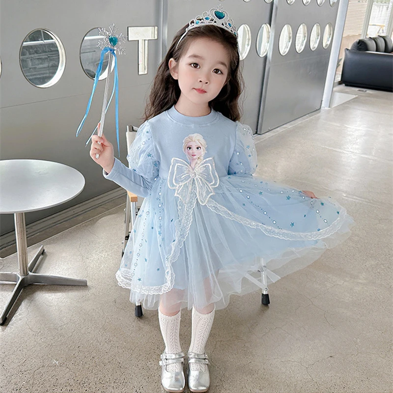 Spring Autumn Frozen Dress Children's Party Dresses Birthday Dress For Girls Kids' Dresses Vestido Princesa Niña Para Cumpleaños