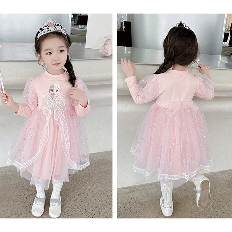 Spring Autumn Frozen Dress Children's Party Dresses Birthday Dress For Girls Kids' Dresses Vestido Princesa Niña Para Cumpleaños