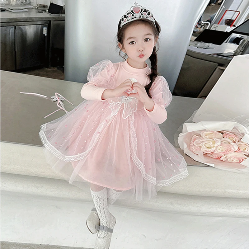 Spring Autumn Frozen Dress Children's Party Dresses Birthday Dress For Girls Kids' Dresses Vestido Princesa Niña Para Cumpleaños
