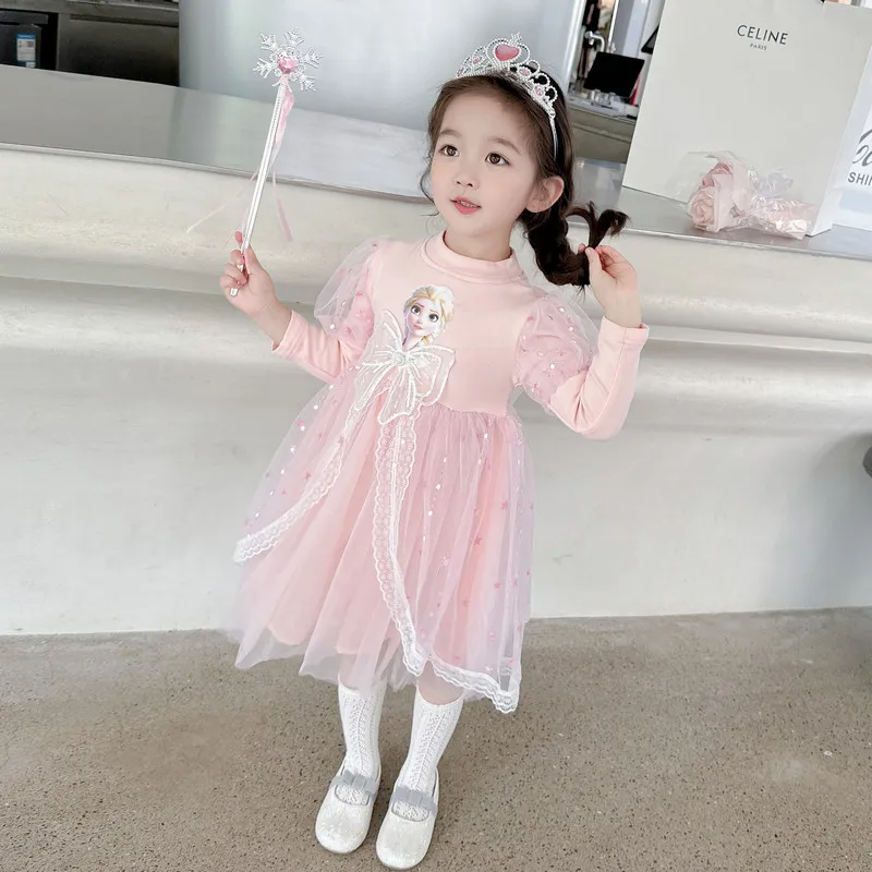 Spring Autumn Frozen Dress Children's Party Dresses Birthday Dress For Girls Kids' Dresses Vestido Princesa Niña Para Cumpleaños