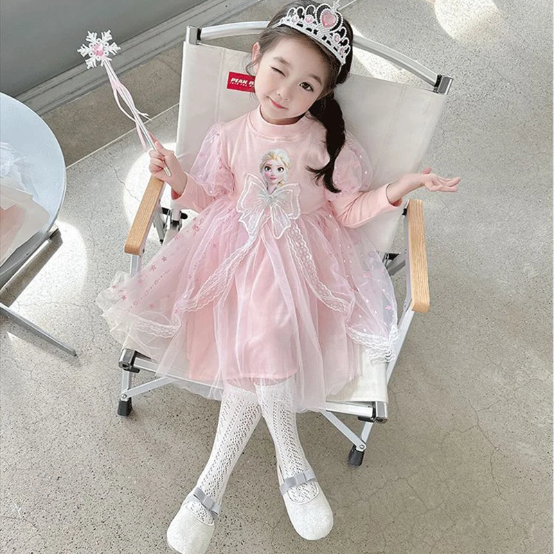 Spring Autumn Frozen Dress Children's Party Dresses Birthday Dress For Girls Kids' Dresses Vestido Princesa Niña Para Cumpleaños