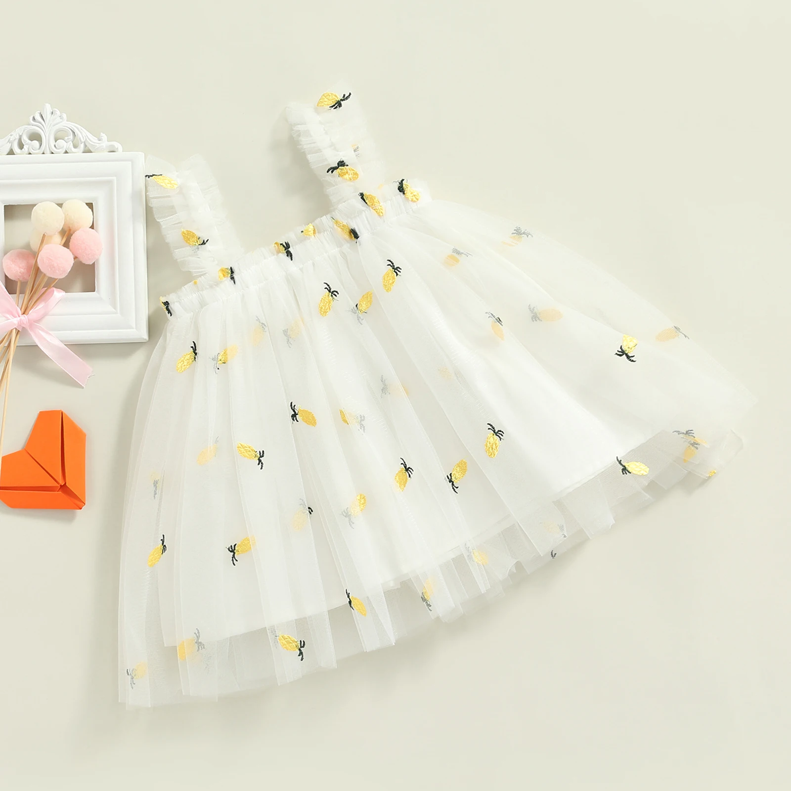 Ma&Baby 6M-5Y Summer Toddler Kid Baby Girls Tulle Dress Daisy Dresses For Girls Party Beach Holiday Clothing D01