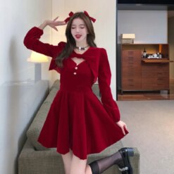 Red Mini Party Dress for Women
