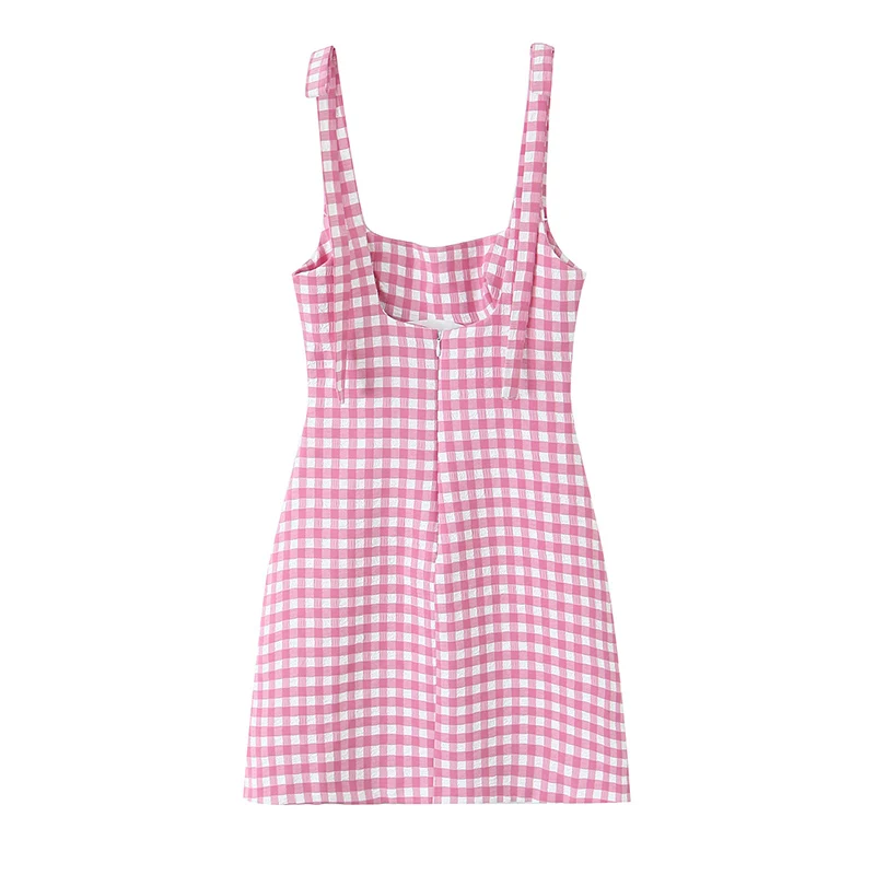 Willshela Women Fashion Solid Lace Up Backless Zipper Mini Dress Vintage Straps Square Collar Female Chic Lady Dresses