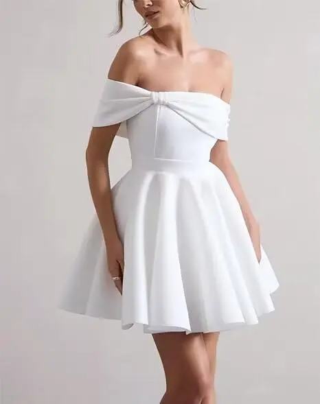 Short Wedding Dresses for Bride Simple Mini Boho Beach Bridal Shower Dress 2026 Party Dresses Mini Dress Homecoming Dresses