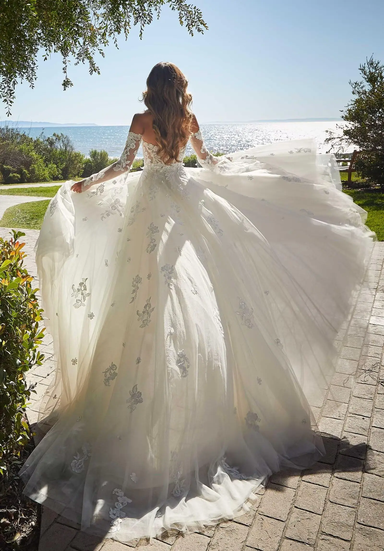 Short Wedding Dress Summer Wedding Gown for Women 2 Pcs Bridal Dress with Detachable Train Off Shoulder Bridal Gown Short Wedding Dress Summer Wedding Gown for Women 2 Pcs Bridal Dress with Detachable Train Off Shoulder Bridal Gown