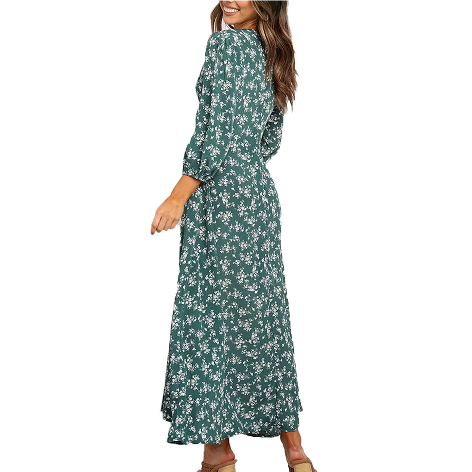 Womens Long Sleeve Bohemian Floral Maxi Dresses Loose Casual High Waist Boho Printed Maxi Dress Beach Dress Vestido Feminino Womens Long Sleeve Bohemian Floral Maxi Dresses Loose Casual High Waist Boho Printed Maxi Dress Beach Dress Vestido Feminino