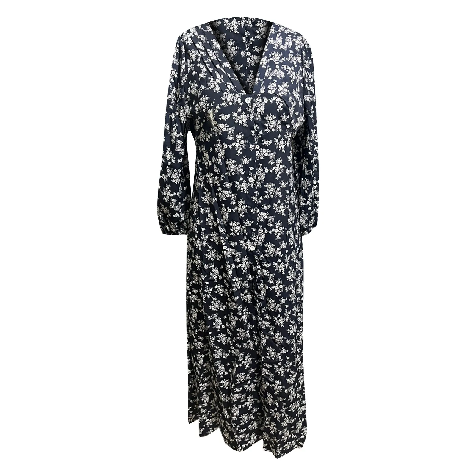Womens Long Sleeve Bohemian Floral Maxi Dresses Loose Casual High Waist Boho Printed Maxi Dress Beach Dress Vestido Feminino Womens Long Sleeve Bohemian Floral Maxi Dresses Loose Casual High Waist Boho Printed Maxi Dress Beach Dress Vestido Feminino