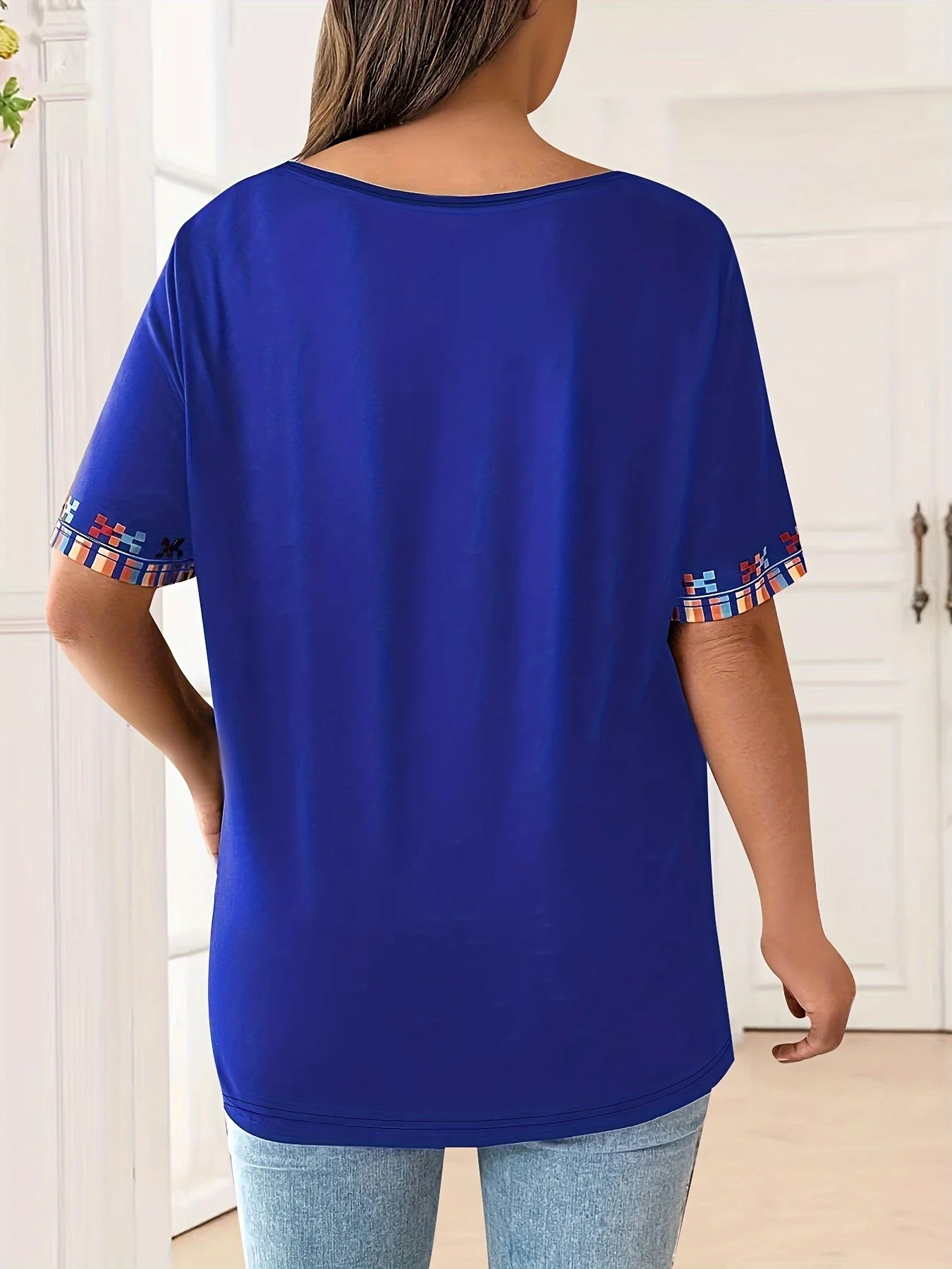 Plus Size Women's T-Shirt Boho Harajuku Graphic Print Summer Short Sleeve Casual Tops Street Fashion T-Shirt Female Clothing