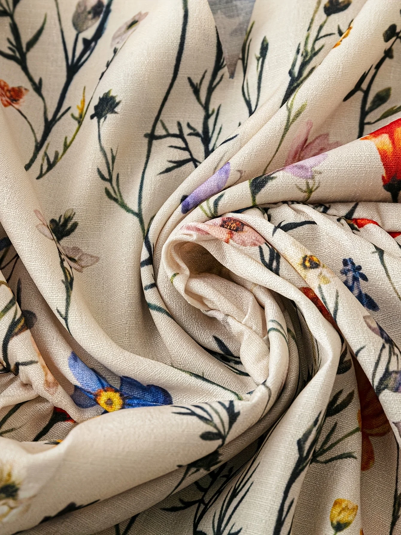 Ladies Floral Print Bubble Sleeve Casual Vacation 7/8 Length Shirt Elegant Feminine Summertime Top for Women