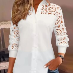 Temperament Loose Woman Shirt Fashion Casual Blouse Elegant long Sleeve Woman Shirt Holiday Weekend Top